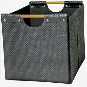 Better Homes & Gardens Collapsible Woven Cube Storage Bin, Black